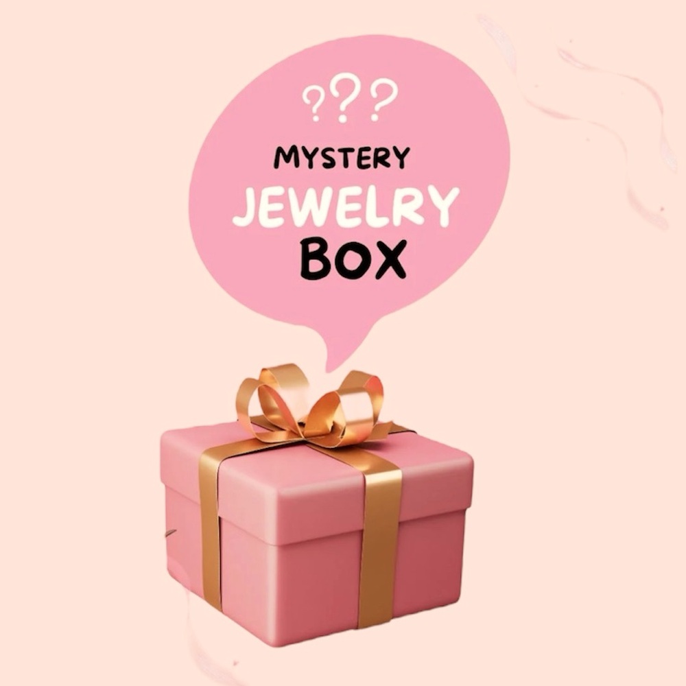 Mystery Jewelry Box filled with pieces of designer semi-precious jewelry.